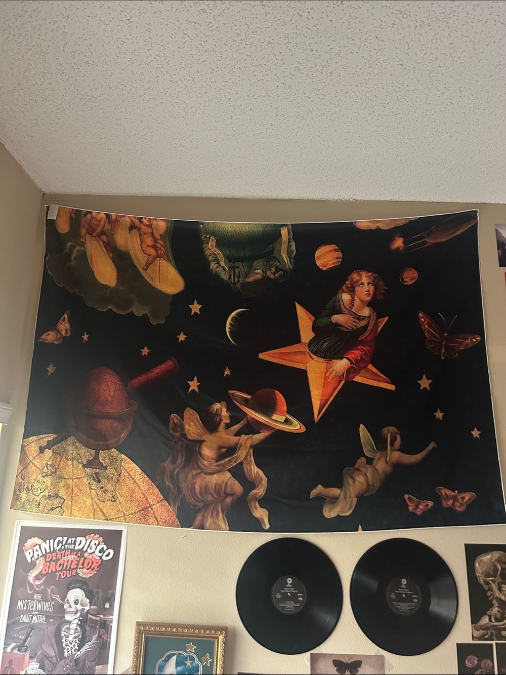 Smashing Pumpkins fabric wall art